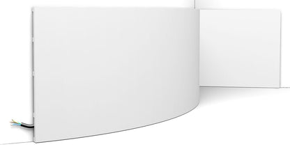 Orac Decor SX207F Battiscopa Zoccolino Parete Purotouch® Poliuretano Flessibile Flex Bianco Resistente Urti Calore Acqua Facile Da Installare Verniciabile Pretrattata Primer Acrilico Impermeabile Per Interno ed Esterno Ambienti Umidi Misura 200x25x1,3 cm