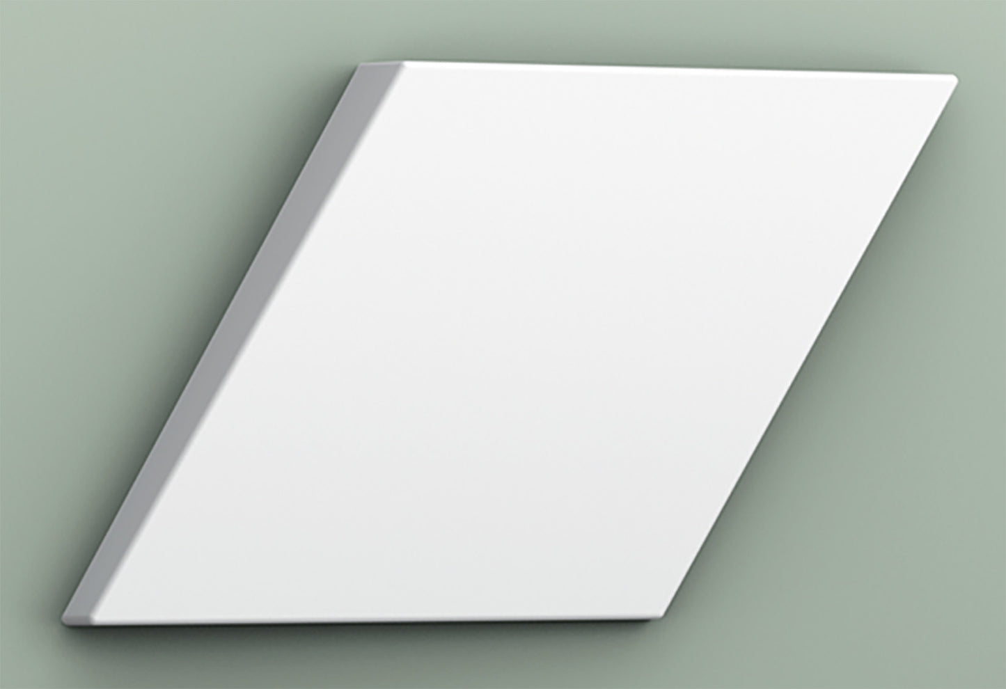 Orac Decor W100 Rombus Pannello Murale 3D Rombo Parete Purotouch® Poliuretano Alta Densità Bianco Resistente Agli Urti Calore Acqua Facile Assorbimento Acustico Da Installare Verniciabile Acrilico Impermeabile Interno Esterno Ambienti Umidi 25,8x15x3 cm