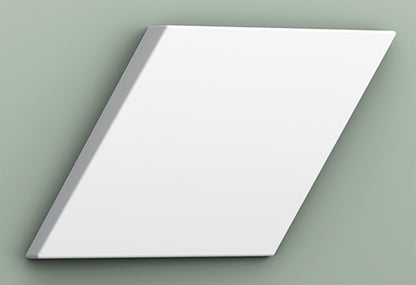 Orac Decor W100 Rombus Pannello Murale 3D Rombo Parete Purotouch® Poliuretano Alta Densità Bianco Resistente Agli Urti Calore Acqua Facile Assorbimento Acustico Da Installare Verniciabile Acrilico Impermeabile Interno Esterno Ambienti Umidi 25,8x15x3 cm