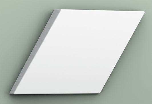 Orac Decor W100 Rombus Pannello Murale 3D Rombo Parete Purotouch® Poliuretano Alta Densità Bianco Resistente Agli Urti Calore Acqua Facile Assorbimento Acustico Da Installare Verniciabile Acrilico Impermeabile Interno Esterno Ambienti Umidi 25,8x15x3 cm