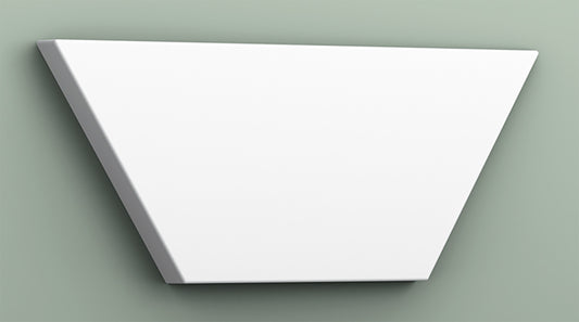 Orac Decor W101 Trapezium Pannello Murale 3D Trapezio Parete Purotouch® Poliuretano Alta Densità Bianco Resistente Urti Calore Acqua Assorbimento Acustico Facile Da Installare Verniciabile Acrilico Impermeabile Interno Esterno Ambienti Umidi 34,5x15x3 cm