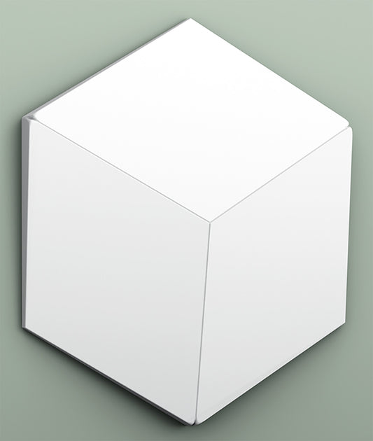 Orac Decor W105 Rombus Pannello Murale 3D Rombo Decoro Arredo Parete Purotouch® Poliuretano Alta Densità Bianco Resistente Agli Urti Calore Acqua Assorbimento Acustico Facile Da Installare Verniciabile Acrilico Impermeabile Interno Esterno 34,6x30x3 cm