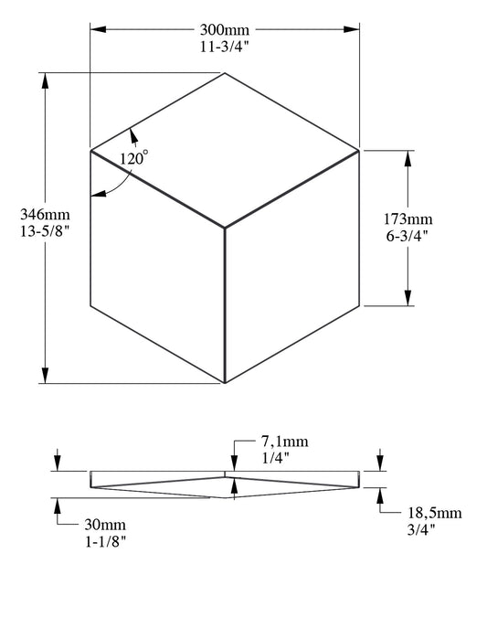 Orac Decor W105 Rombus Pannello Murale 3D Rombo Decoro Arredo Parete Purotouch® Poliuretano Alta Densità Bianco Resistente Agli Urti Calore Acqua Assorbimento Acustico Facile Da Installare Verniciabile Acrilico Impermeabile Interno Esterno 34,6x30x3 cm