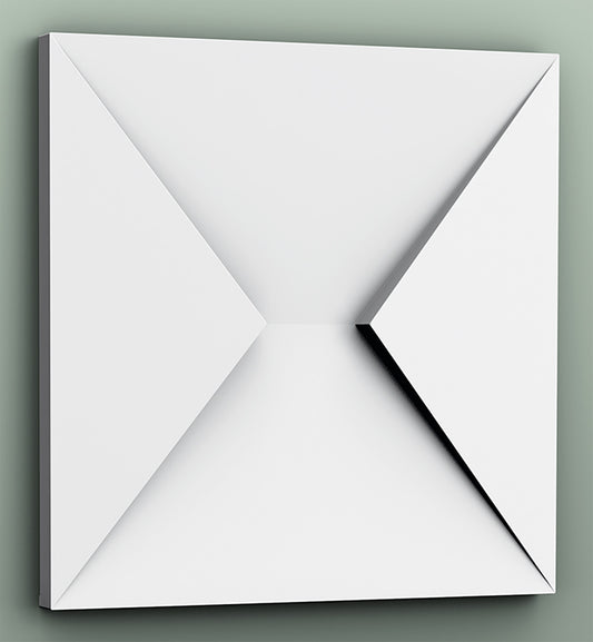 Orac Decor W106 Envelop Pannello Murale 3D Forma Busta Decoro Parete Purotouch® Poliuretano Alta Densità Bianco Resistente Agli Urti Calore Acqua Assorbimento Acustico Facile Da Installare Verniciabile Acrilico Impermeabile Interno Esterno 33,3x33,3x2,9cm