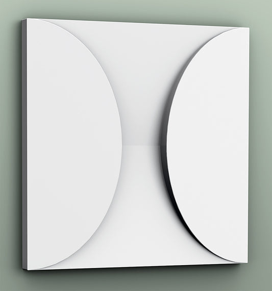 Orac Decor W107 Circle Pannello Murale 3D Busta Cerchio Decoro Muro Purotouch® Poliuretano Alta Densità Bianco Resistente Agli Urti Calore Acqua Assorbimento Acustico Facile Da Installare Verniciabile Acrilico Impermeabile Interno Esterno 33,3x33,3x2,9 cm