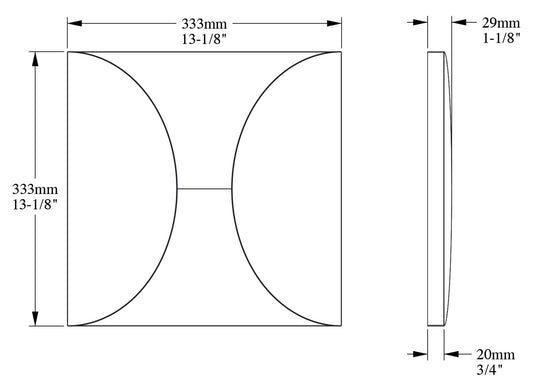 Orac Decor W107 Circle Pannello Murale 3D Busta Cerchio Decoro Muro Purotouch® Poliuretano Alta Densità Bianco Resistente Agli Urti Calore Acqua Assorbimento Acustico Facile Da Installare Verniciabile Acrilico Impermeabile Interno Esterno 33,3x33,3x2,9 cm