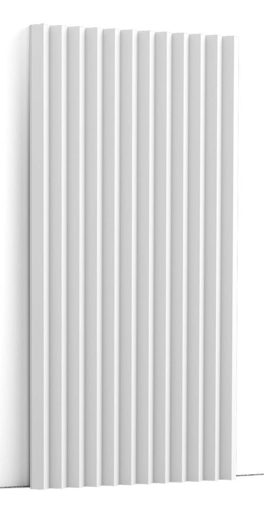 Orac Decor W108-2600 Zigzag Pannello Murale 3D Strisce Decorazione Parete Purotouch® Poliuretano Alta Densità Bianco Resistente A Urti Calore Acqua Assorbimento Acustico Facile Da Installare Verniciabile Acrilico Impermeabile Interno Esterno 260x25x1,8 cm