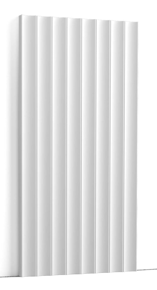Orac Decor W109-2600 Valley Pannello Murale 3D Strisce Decorazione Parete Purotouch® Poliuretano Alta Densità Bianco Resistente A Urti Calore Acqua Assorbimento Acustico Facile Da Installare Verniciabile Acrilico Impermeabile Interno Esterno 260x25x1,2 cm