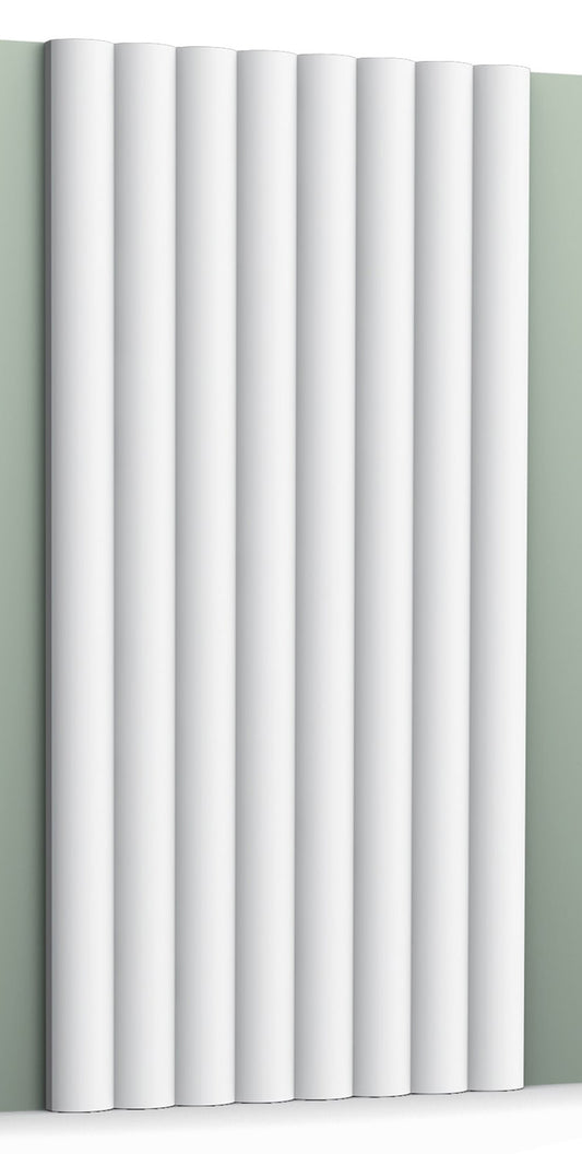 Orac Decor W110 Hill Pannello Murale 3D Tondi Decorazione Parete Purotouch® Poliuretano Alta Densità Bianco Resistente Agli Urti Calore Acqua Assorbimento Acustico Facile Da Installare Verniciabile Acrilico Impermeabile Interno Esterno Misura 200x25x1,6cm