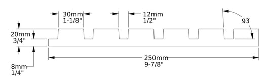 Orac Decor W111-2600 Bar Pannello Murale 3D Righe Decorazione Parete Purotouch® Poliuretano Alta Densità Bianco Resistente Urti Calore Acqua Assorbimento Acustico Facile Da Installare Verniciabile Acrilico Impermeabile Interno Esterno Misura 260x25x2 cm