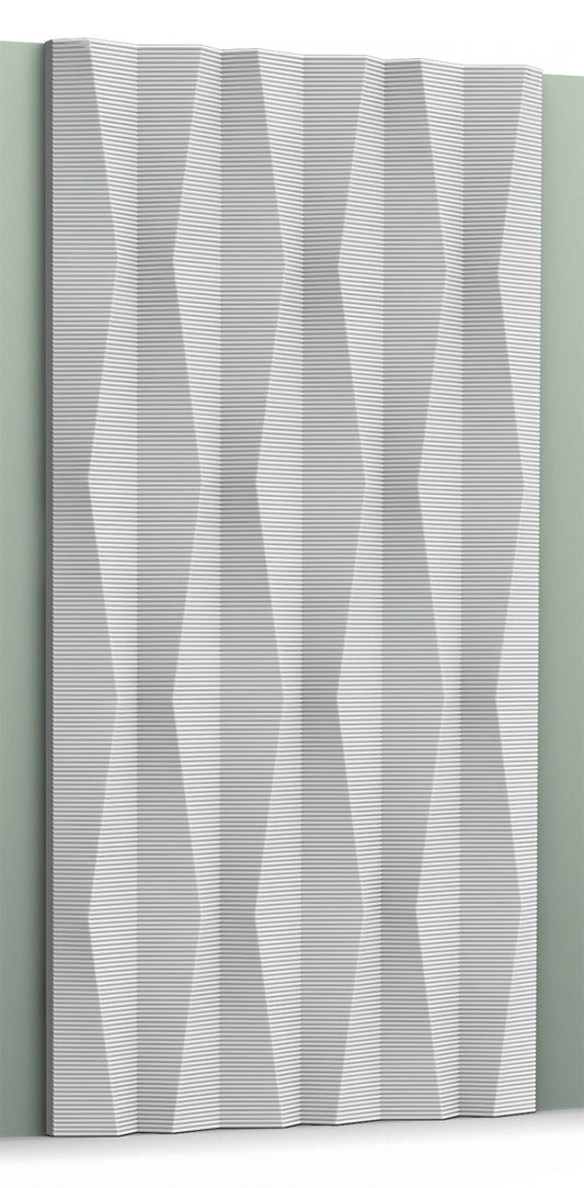 Orac Decor W112 Ridge Pannello Murale 3D Onda Decorazione Parete Purotouch® Poliuretano Alta Densità Bianco Resistente Agli Urti Calore Acqua Assorbimento Acustico Facile Da Installare Verniciabile Acrilico Impermeabile Interno Esterno Misura 200x25x1,9cm