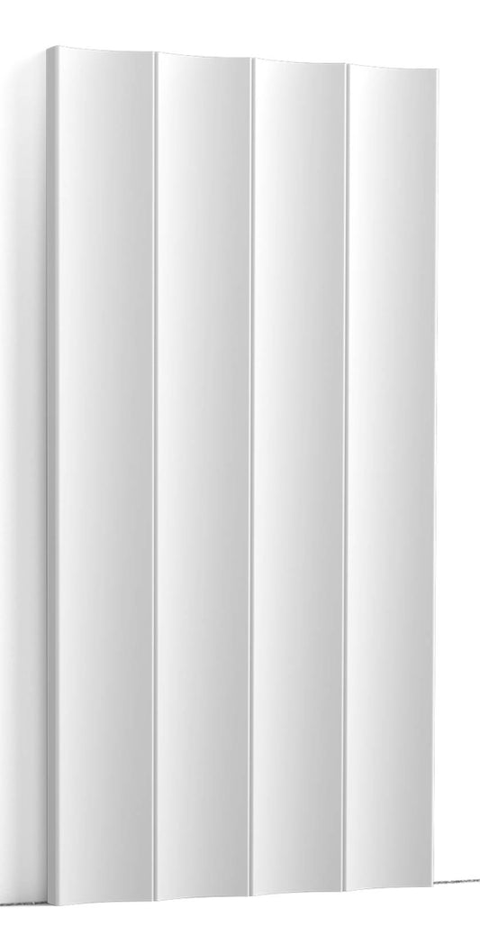 Orac Decor W114-2600 Valley XL Pannello Murale 3D Strisce Decorazione Parete Purotouch® Poliuretano Alta Densità Bianco Resistente Urti Calore Acqua Assorbimento Acustico Facile Da Installare Verniciabile Acrilico Impermeabile Interno Esterno 260x25x1,5cm