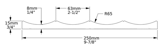 Orac Decor W114-2600 Valley XL Pannello Murale 3D Strisce Decorazione Parete Purotouch® Poliuretano Alta Densità Bianco Resistente Urti Calore Acqua Assorbimento Acustico Facile Da Installare Verniciabile Acrilico Impermeabile Interno Esterno 260x25x1,5cm