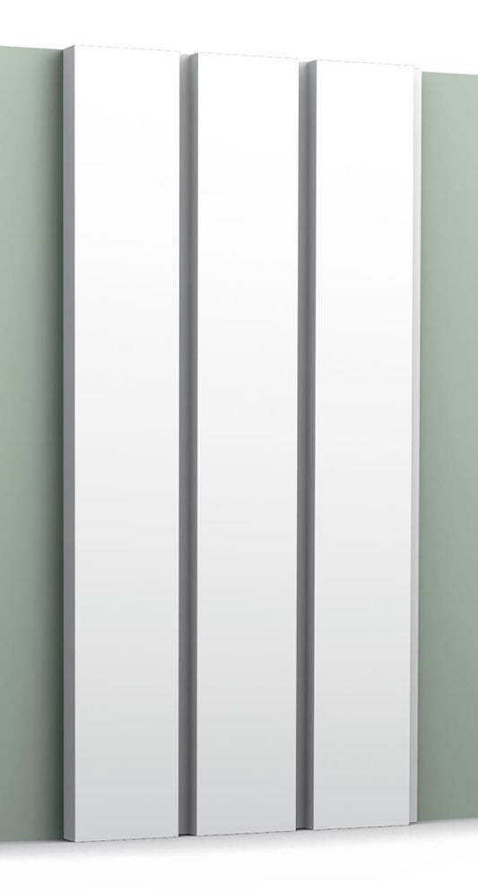 Orac Decor W116 Bar XL Pannello Murale 3D Righe Doghe Decorazione Parete Purotouch® Poliuretano Alta Densità Bianco Resistente Agli Urti Calore Acqua Assorbimento Acustico Facile Da Installare Verniciabile Acrilico Impermeabile Interno Esterno 200x25x2 cm