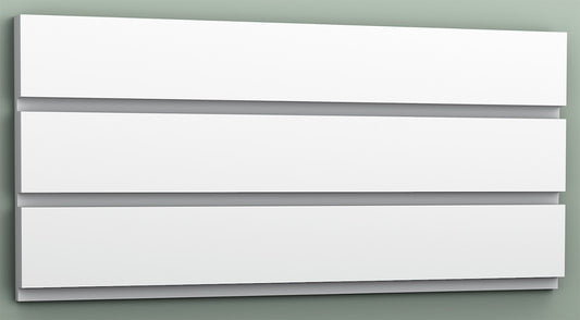 Orac Decor W116 Bar XL Pannello Murale 3D Righe Doghe Decorazione Parete Purotouch® Poliuretano Alta Densità Bianco Resistente Agli Urti Calore Acqua Assorbimento Acustico Facile Da Installare Verniciabile Acrilico Impermeabile Interno Esterno 200x25x2 cm