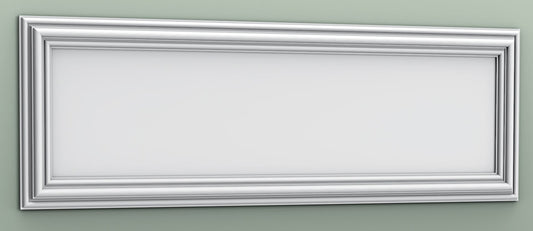 Orac Decor W120 Autoire Pannello Murale 3D Rettangolare Decoro Parete Purotouch® Poliuretano Alta Densità Bianco Resistente Agli Urti Calore Acqua Assorbimento Acustico Facile Da Installare Verniciabile Acrilico Impermeabile Interno Esterno 150x50x3,2 cm