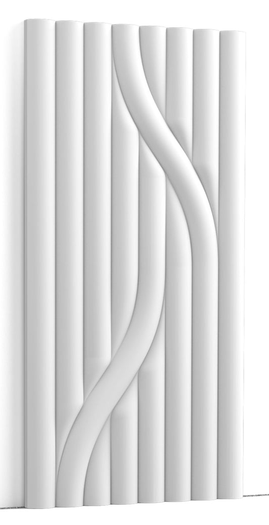 Orac Decor W213 Pannello Murale 3D Forma Maglione a Cavi Decoro Parete Purotouch® Poliuretano Alta Densità Bianco Resistente Agli Urti Calore Acqua Assorbimento Acustico Facile Da Installare Verniciabile Acrilico Impermeabile Interno Esterno 200x25x1,6 cm