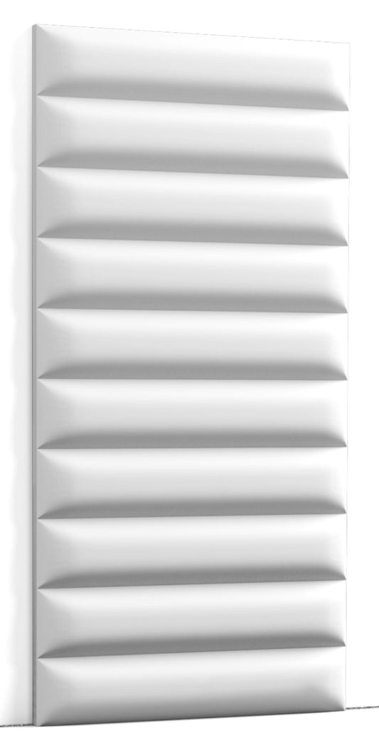 Orac Decor W217 Pannello Murale 3D Forma Cuscino Decorazione Parete Purotouch® Poliuretano Alta Densità Bianco Resistente Agli Urti Calore Acqua Assorbimento Acustico Facile Da Installare Verniciabile Acrilico Impermeabile Interno Esterno 200x25x2,3 cm