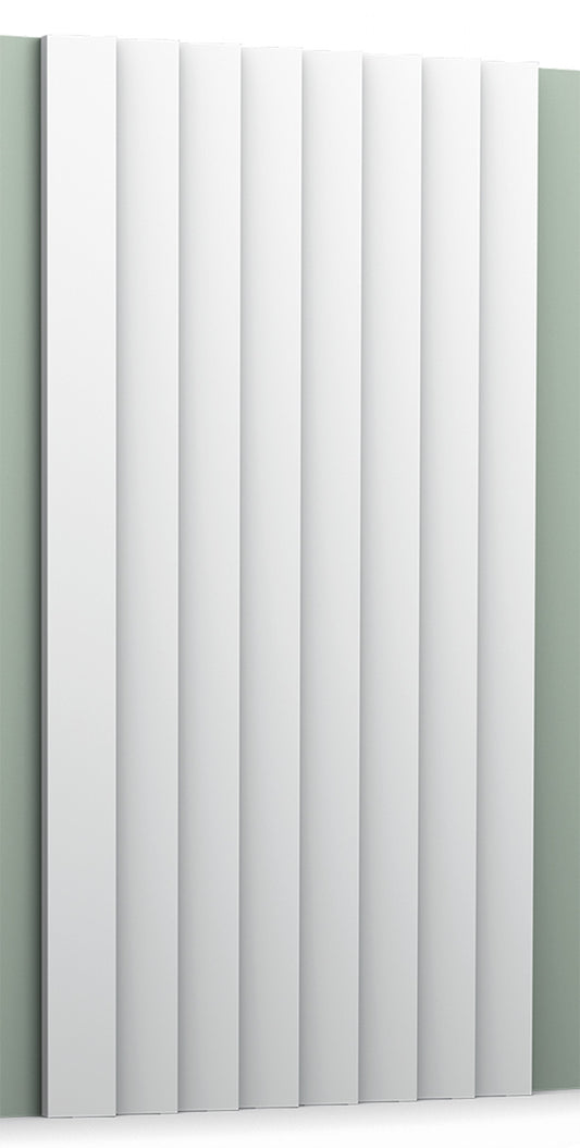 Orac Decor WX204-2600 RIPPLE Pannello Murale 3D Decoro Onda 2 Facce Muro Duropolymer® Polistirene Alta Densità Bianco Resistente Urti Calore Acqua Acusticamente Neutro Facile Da Installare Verniciabile Acrilico Impermeabile Interno Esterno 260x25x1,6 cm