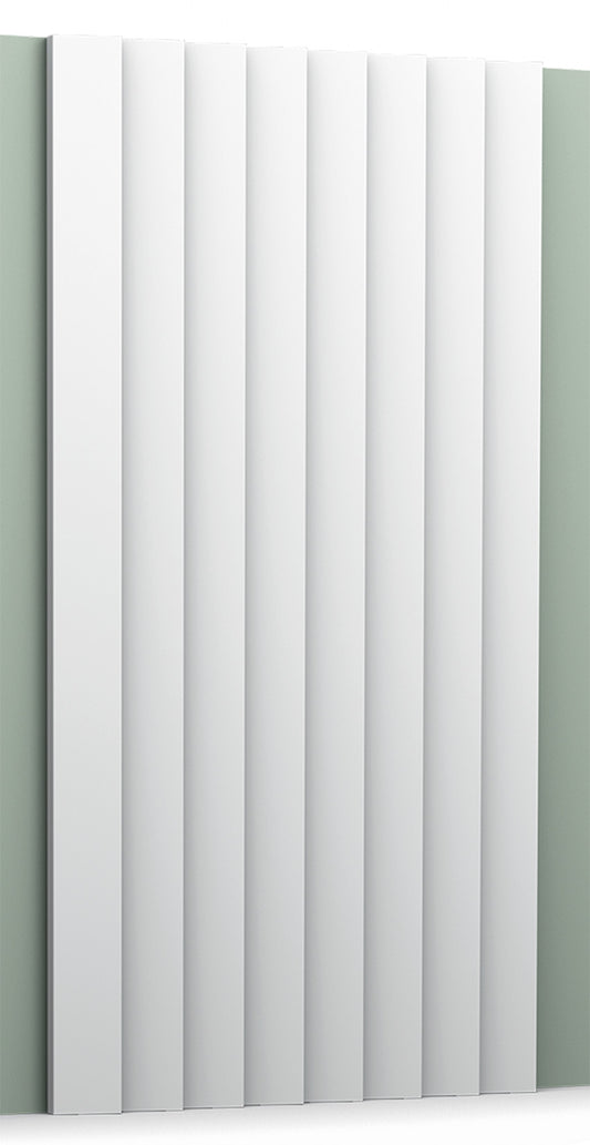 Orac Decor WX204 RIPPLE Pannello Murale 3D Decoro Onda Doppia Faccia Muro Duropolymer® Polistirene Alta Densità Bianco Resistente Urti Calore Acqua Acusticamente Neutro Facile Da Installare Verniciabile Acrilico Impermeabile Interno Esterno 200x25x1,6 cm