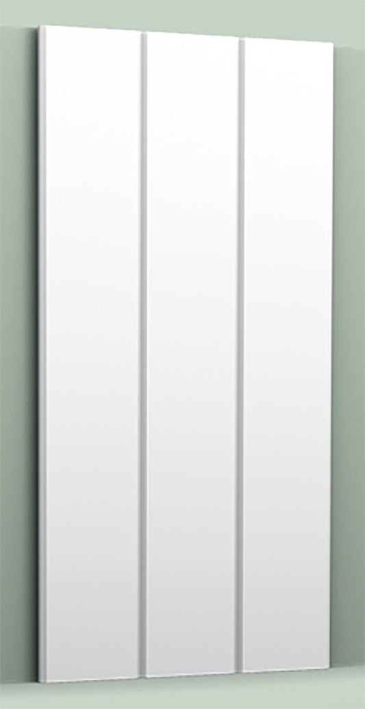 Orac Decor WX205 TRACK Pannello Murale 3D Decoro Parete Strisce 2 Facce Duropolymer® Polistirene Alta Densità Bianco Resistente Urti Calore Acqua Acusticamente Neutro Facile Da Installare Verniciabile Acrilico Impermeabile Interno Esterno 200x25x1,3 cm