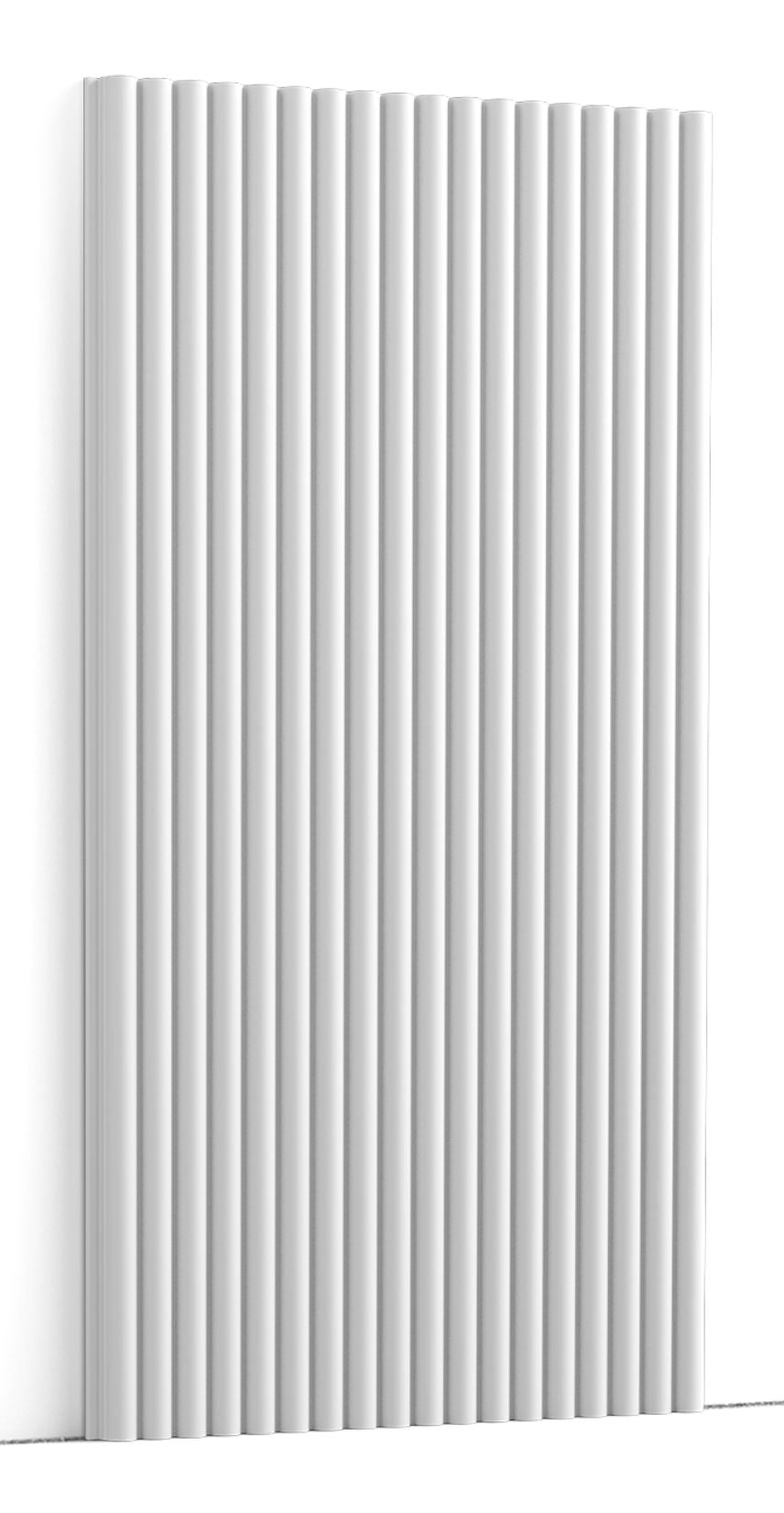 Orac Decor WX210-2600 REED Pannello Murale 3D Decoro Forma Canne Righe Duropolymer® Polistirene Alta Densità Bianco Resistente Urti Calore Acqua Acusticamente Neutro Facile Da Installare Verniciabile Acrilico Impermeabile Interno Esterno 260x25,5x1,2 cm