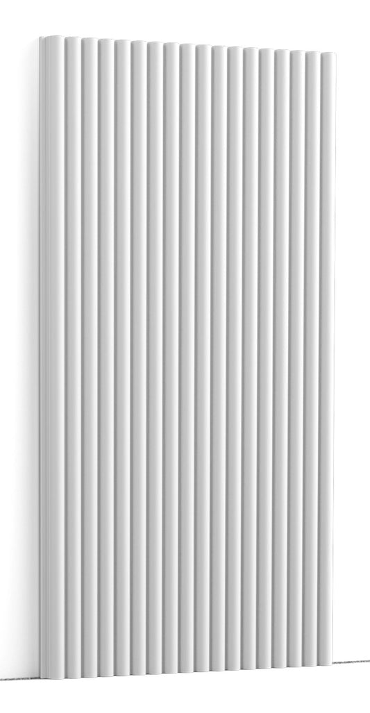 Orac Decor WX210-2600 REED Pannello Murale 3D Decoro Forma Canne Righe Duropolymer® Polistirene Alta Densità Bianco Resistente Urti Calore Acqua Acusticamente Neutro Facile Da Installare Verniciabile Acrilico Impermeabile Interno Esterno 260x25,5x1,2 cm