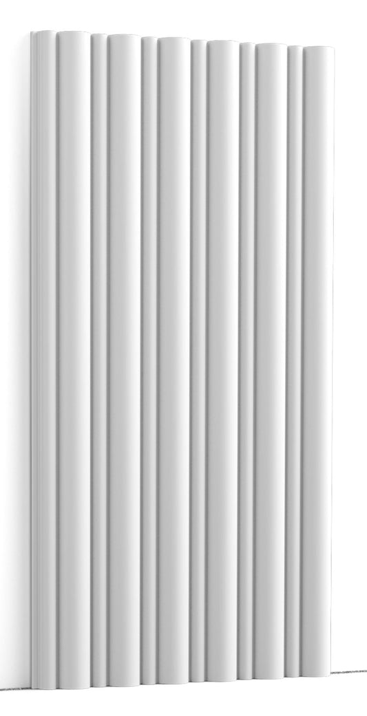 Orac Decor WX211 FLUTE Pannello Murale 3D Decoro Forma Tonda Onda Bombata Duropolymer® Polistirene Alta Densità Bianco Resistente Urti Calore Acqua Acusticamente Neutro Facile Da Installare Verniciabile Acrilico Impermeabile Interno Esterno 200x25,5x1,7cm