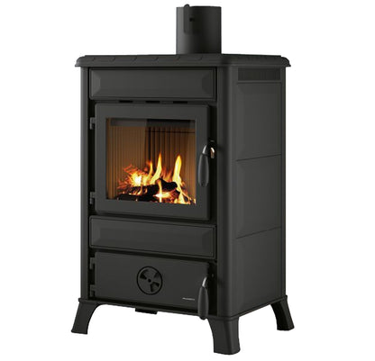 Stufa Legna Aria Calda Naturale Palazzetti Oscar Potenza 10 kW Rivestimento in Ghisa Antracite