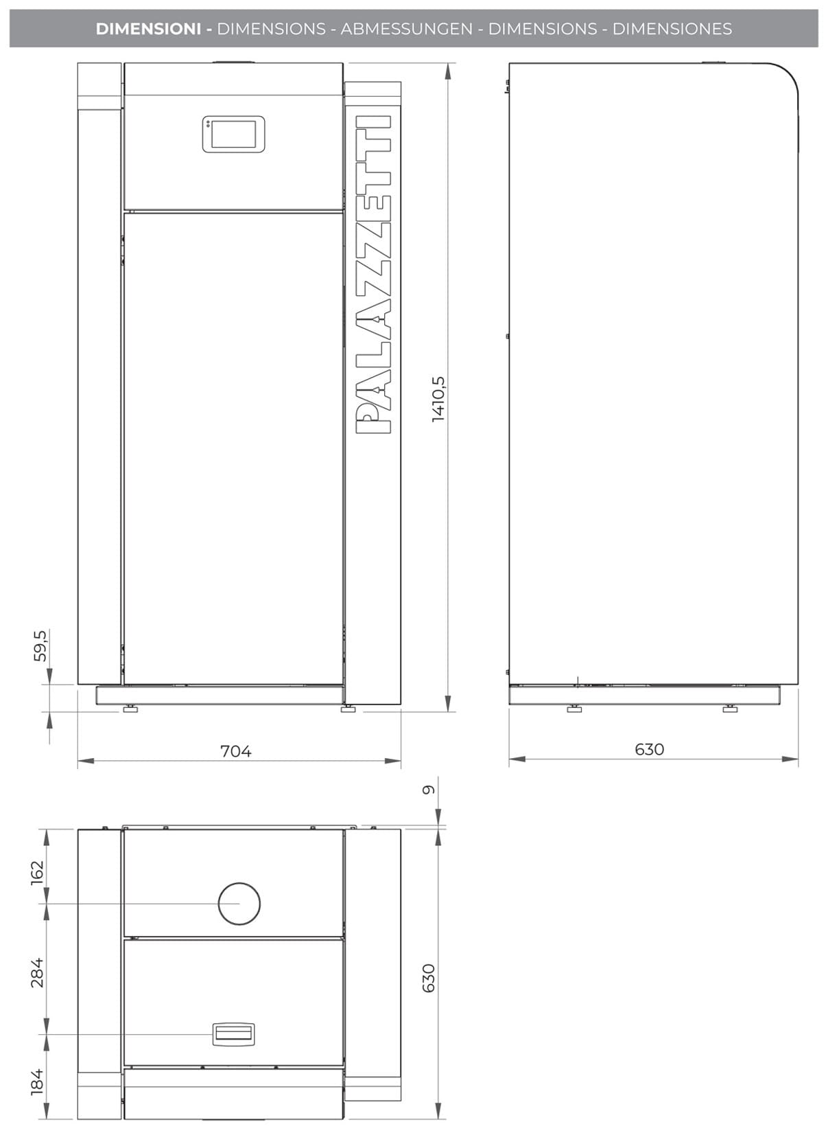 Palazzetti Caldaia JP 21 Pellet Ermetica Focolare Tubi Fumo Turbolatori 22,3Kw Riscaldare Acqua Termosifoni Gruppo Idraulico Valvola Anticondensa Display Touch Programma Orario Combustione Totale Autopulizia Braciere Canalizzazione Esterna Aria Comburente