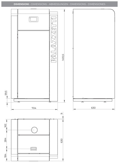 Palazzetti Caldaia JP 21 Pellet Ermetica Focolare Tubi Fumo Turbolatori 22,3Kw Riscaldare Acqua Termosifoni Gruppo Idraulico Valvola Anticondensa Display Touch Programma Orario Combustione Totale Autopulizia Braciere Canalizzazione Esterna Aria Comburente