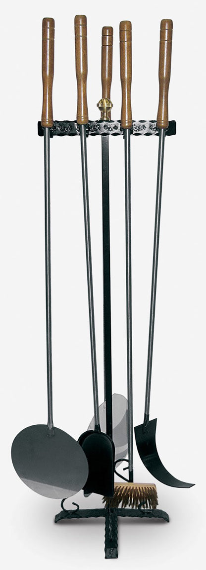 Palazzetti in Giardino Kit Attrezzi Per Forno Per gestire Con Facilità Cottura e Pulizia Composto da una Piantana in Acciaio Verniciato Completa di: Pala Pizza Rettangolare Tonda Diametro Ø 27 cm Spazzolone Pulisci Forno Paletta Raccogli Cenere Raschietto