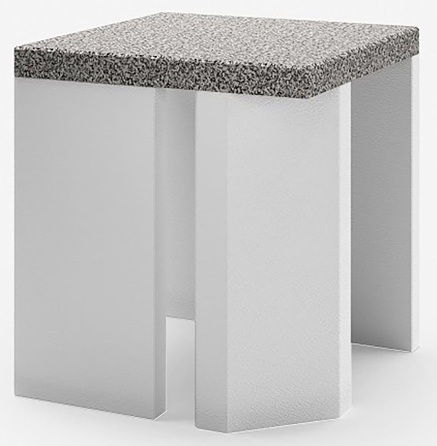 Palazzetti in Giardino Modulo Angolo 70 Struttura Cemento Refrattario Da Verniciare Top Piano Marmotech Levigato Grigio Indispensabile Per Cucine Da Esterno Posizionate In Modo Angolare 70x70 H78 cm 195 kg