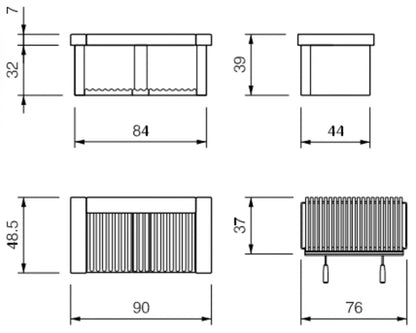 Palazzetti in Giardino Modulo Barbecue Da Appoggio Singolo Grill Legna Carbonella Struttura Cemento Refrattario Da Verniciare Cornice Superiore Marmotech Levigato Grigio Griglia Cottura Acciaio Inox 76x37 cm Manici Bachelite Piano Fuoco 90x45 H42cm 110 kg
