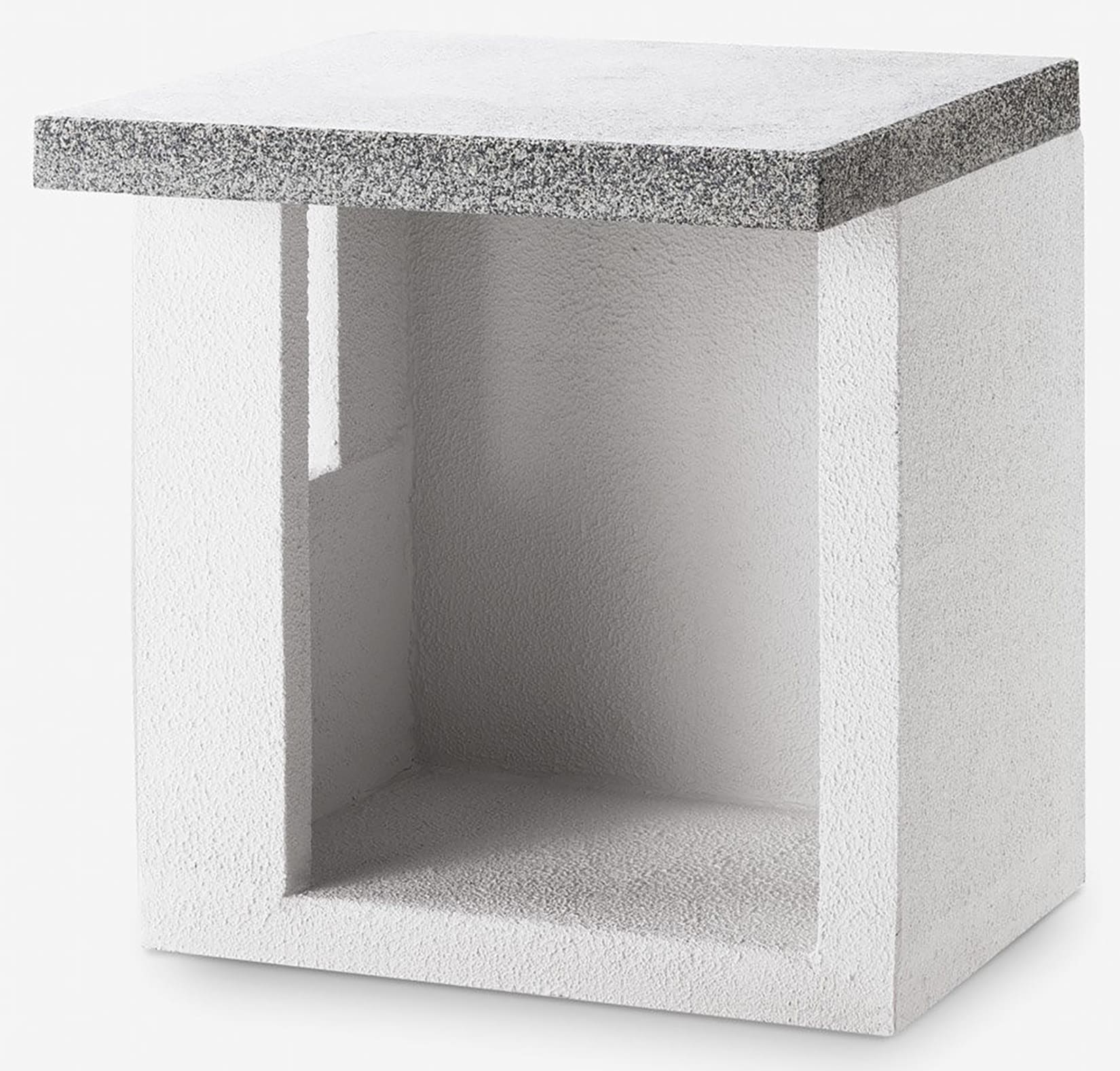 Palazzetti in Giardino Modulo Ripostiglio 70 Realizzato in Conglomerato Cemento Refrattario Da Verniciare Top Piano Marmotech Levigato Grigio Permette di Organizzare gli Spazi in Modo Pratico e Funzionale Misura 70x70 H78 cm Peso 250 kg