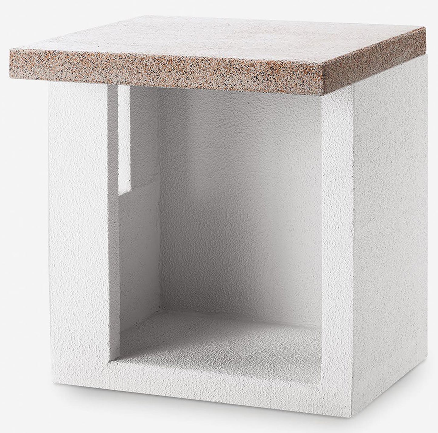 Palazzetti in Giardino Modulo Ripostiglio 70 Realizzato in Conglomerato Cemento Refrattario Da Verniciare Top Piano Marmotech Levigato Rosso Permette di Organizzare gli Spazi in Modo Pratico e Funzionale Misura 70x70 H78 cm Peso 250 kg