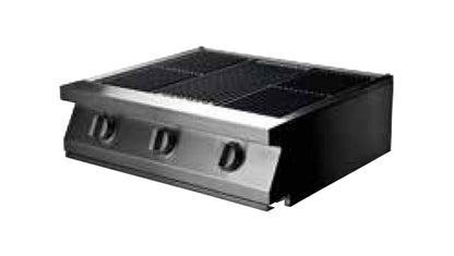 Palazzetti in Giardino Romeo 70 Barbecue Grill a Gas Metano e GPL in Acciaio Inox Senza Coperchio per Interno Esterno 3 Bruciatori Accensione One Touch Diffusori Calore Con Piastra Cottura Ghisa Ampia Vaschetta Raccogli Grasso Misura 70x60xh23 cm 32 Kg