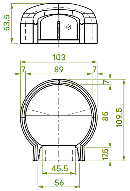 Palazzetti In Giardino Smile 100 Forno a Legna per Pizza in Cemento Refrattario Da Coibentare Da Verniciare Alto Tenore Allumina Piano Cottura Portina Acciaio Termometro Spioncino Dimensioni Interne 85x85 cm Misure Esterne 103x110 H55 cm