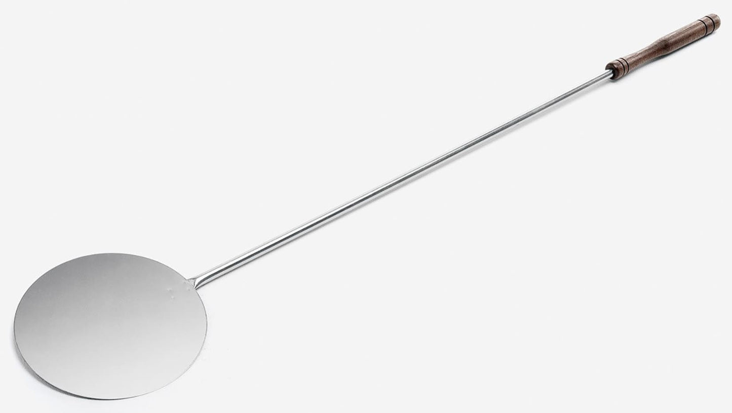 Palazzetti in Giardino Pala Per Pizza Rettangolare 33x30 cm Tonda Diametro Ø 27 cm Accessorio per infornare pizze pagnotte torte La pala pizza con lungo manico in acciaio inox e pratica impugnatura in legno agevola le operazioni di cottura nel forno