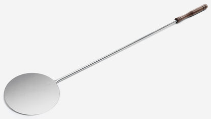 Palazzetti in Giardino Pala Per Pizza Rettangolare 33x30 cm Tonda Diametro Ø 27 cm Accessorio per infornare pizze pagnotte torte La pala pizza con lungo manico in acciaio inox e pratica impugnatura in legno agevola le operazioni di cottura nel forno
