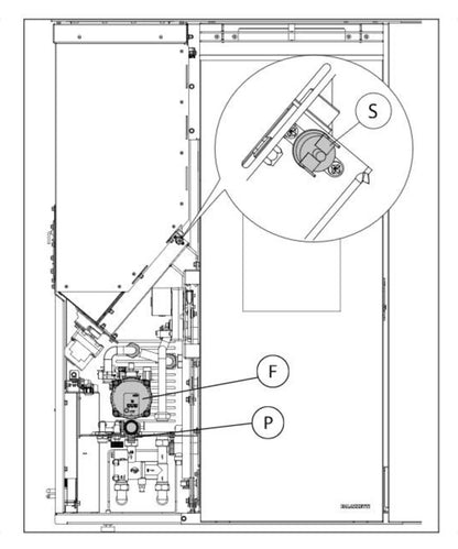 Palazzetti Tiffany Idro V13 TC Termostufa Pellet Ermetica Salva Spazio Idro Ventilata Potenza 13 Kw Rivestimento Acciaio Caffellatte Riscaldamento Radiatori Ad Acqua Gruppo Idraulico Uscita Fumi Posteriore Combustione Totale Autopulizia L101xP36xH116 cm