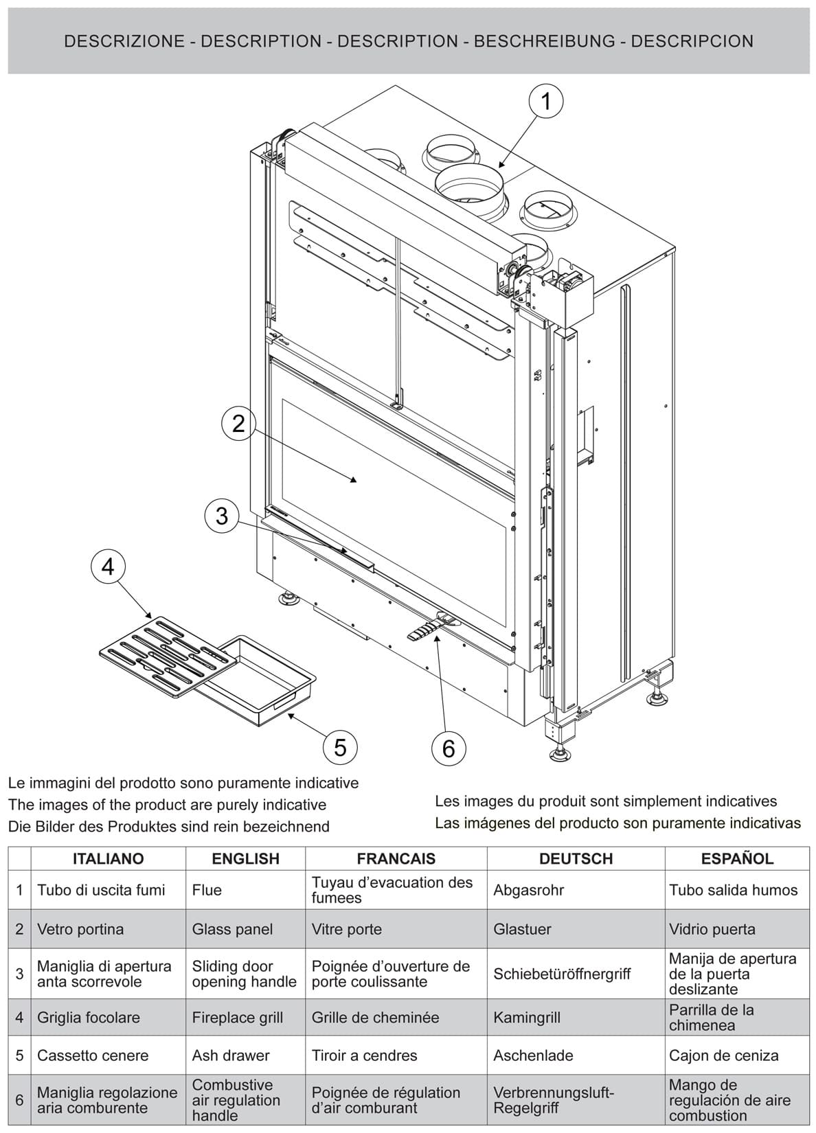 Palazzetti WT 16:9F V12 EPlus Frontale Camino Ecomonoblocco Legna Riscaldamento Aria Calda Ventilata Canalizzata Potenza 14,2 Kw Apertura Porta Scorrimento Ribalta Motorizzata Focolare Refrattario O2ring Portalegna Comburente Esterno Misura 116x63x172 cm