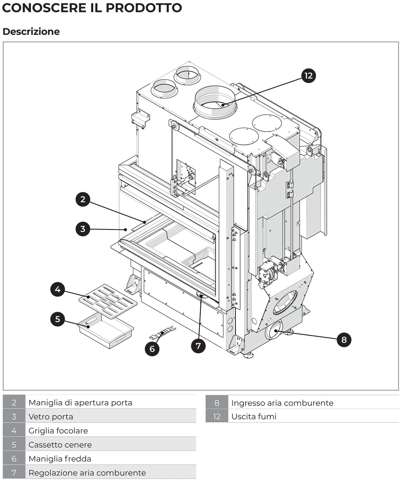 Palazzetti WT 60 3D N16 Camino Ecomonoblocco Legna Aria Calda Convezione Circolazione Naturale Riscaldamento Irraggiamento Potenza 21,2Kw Vetro Tridimensionale 3 Lati Focolare Refrattario Thermofix Doppia Combustione Portalegna O2RING Misura 68x130x164 cm