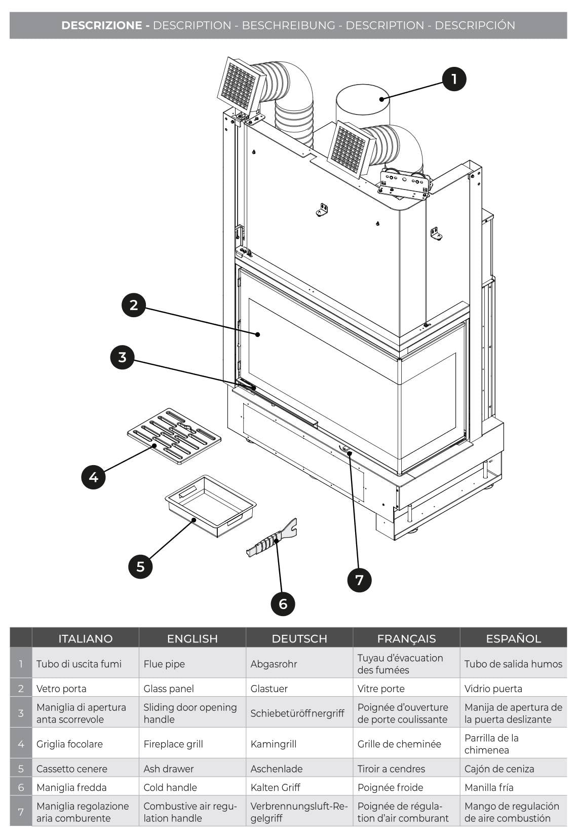 Palazzetti Ecomonoblocco WTX 90R N19 Angolo Destro Camino Legna Riscalda Aria Calda Convezione Naturale Irraggiamento Canalizzabile Potenza 19,1 Kw Focolare Refrattario Thermofix® Anta Vetro Scorrevole Bocchette Prolunga Cassetto Cenere L113xP61xH172 cm