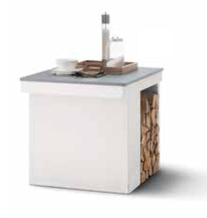 Palazzetti in Giardino Linosa Modulo Appoggio Piano Lavoro Ampio Barbecue in Marmotech (Graniglie di Marmo) Misura 73x101xh74 cm 200 kg