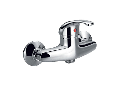 Miscelatore Doccia Esterno Attacco 1/2" Con Duplex E Set Doccia Duemmeggi Premiere Installazione Parete Muro 1 Via 3 Fori 1 Leva Manopola Monocomando Stile Classico Materiale Ottone Finitura Cromata Made in Italy Garanzia 5 Anni