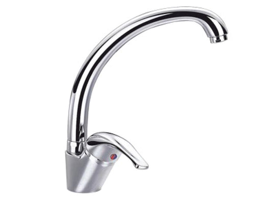 Miscelatore Lavello Canna Snodata Alta Duemmeggi Premiere Ottone Finitura Cromata Made in Italy Garanzia 5 Anni