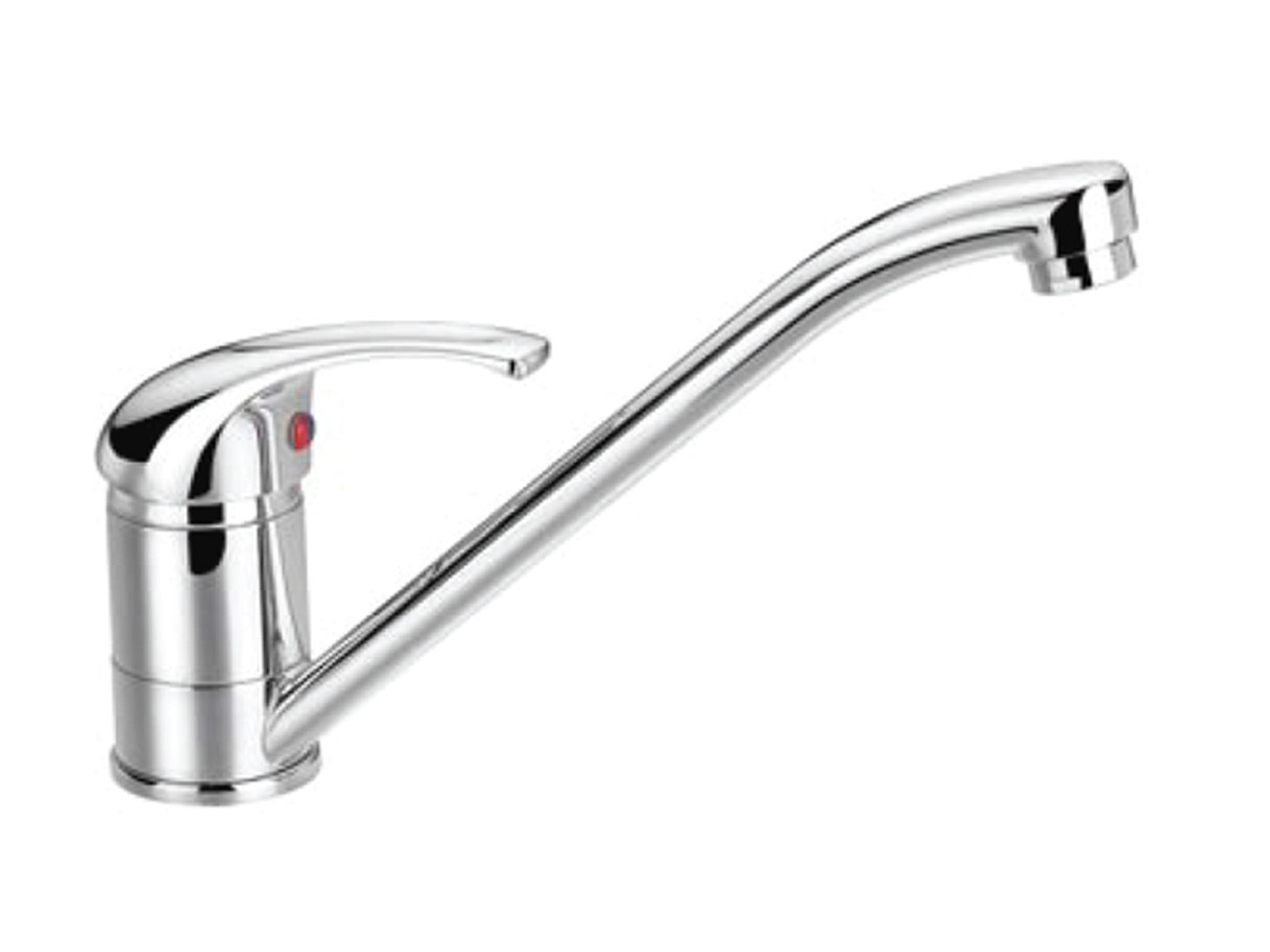 Miscelatore Lavello Cucina Lavatoio Monoforo 1 Foro Canna Snodata Fusa Duemmeggi Premiere Installazione Appoggio 1 Leva Manopola Monocomando Stile Classico Materiale Ottone Finitura Cromata Made in Italy Garanzia 5 Anni