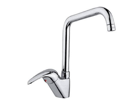 Miscelatore Lavello Canna Snodata Alta Idroformata Duemmeggi Premiere Ottone Finitura Cromata Made in Italy Garanzia 5 Anni