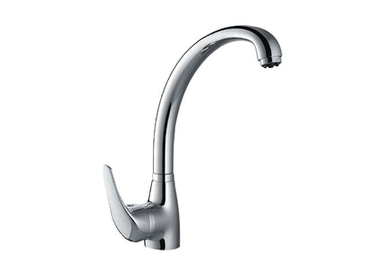 Miscelatore Lavello Cucina Lavatoio Con Corpo A Bottiglia E Bocca Girevole Duemmeggi Premiere Installazione Appoggio Monoforo 1 Foro 1 Leva Manopola Monocomando Stile Classico Materiale Ottone Finitura Cromata Made in Italy Garanzia 5 Anni